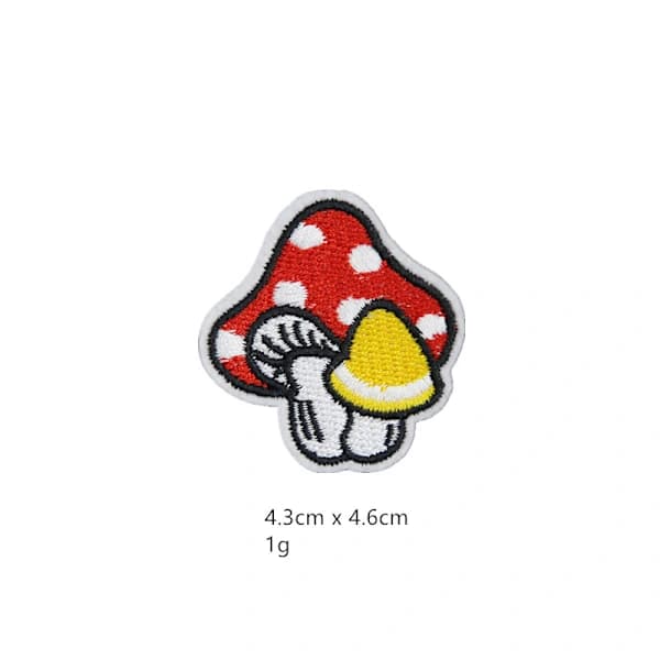 /EA/20 st Tecknad Svamp Broderi Patch Svamp Grant Embro