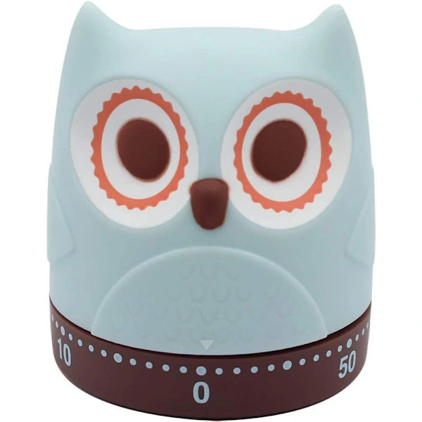 /EA/Rotationstimer Kocktimer Nedräkningstimer mekanisk påminnelse Timer Barn (Uggla stil)-