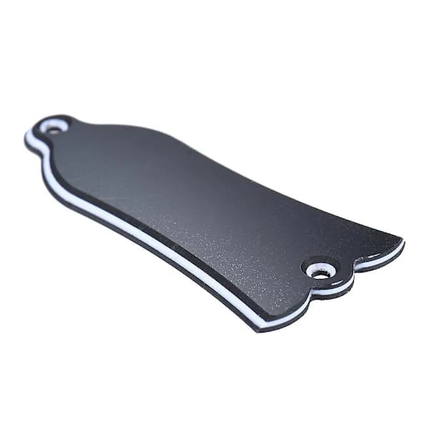 /EA/2 Håls Klockformad PVC Dragstångsskydd Scroll Plate för Gibson LP SG Flying V ES Gitarr Svart