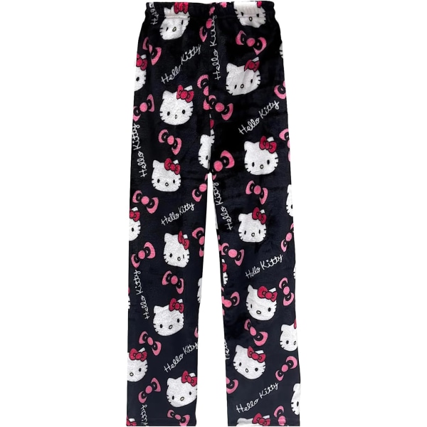 Anime Pyjamas för kvinnor Flickor Söt tecknad print Flanell Jul Halloween Kawaii Casual Sleep Pyjamas ByxorOrange 2XL