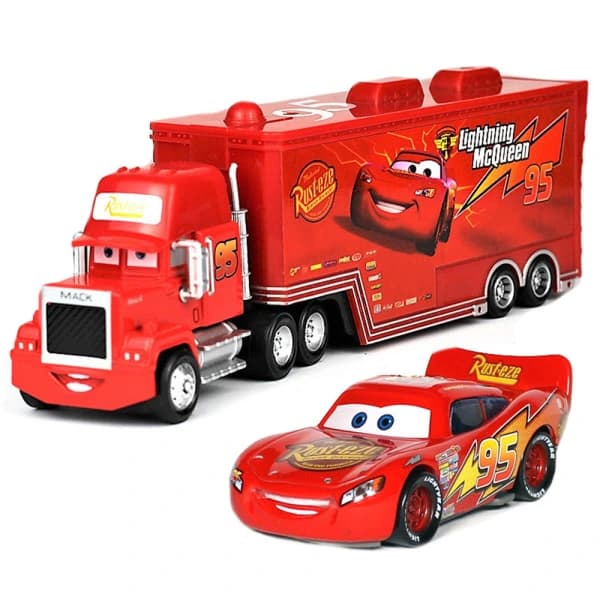 Blixten McQueen Jackson Storm Mack Farbror Lastbil Metallbil McQueen