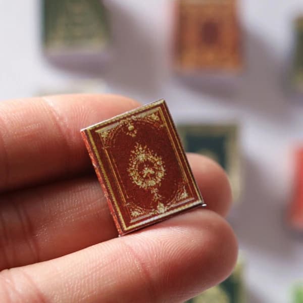 /EA/3 st Miniatyrböcker Multianvändbara Handgjorda Pappersminiatyrböcker Display för Hem (C)
