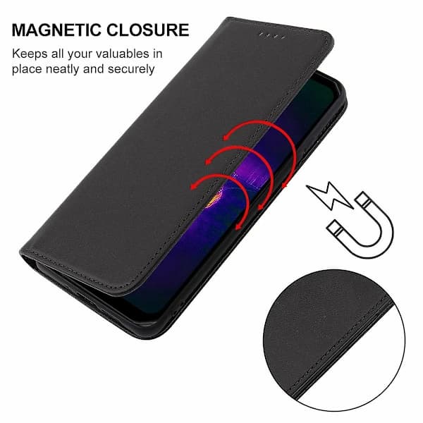 /EA/Magnetisk Læderetui til Ulefone Armor 11t 5g / 11 5g Sort