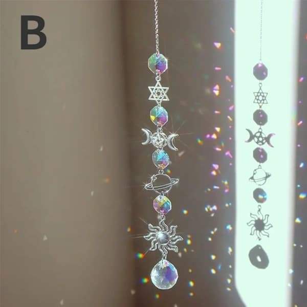 /EA/3 Krystalvindspil Måne Solfanger Diamantprismer Vedhæng