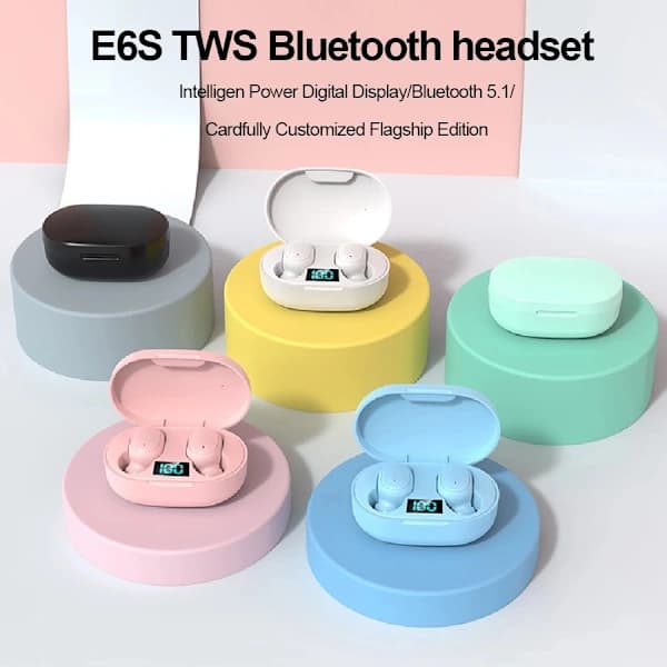 /EA/Hot Sale E6S TWS Bluetooth 5.0 Stereo Headset Ekte Trådløse Ørepropper