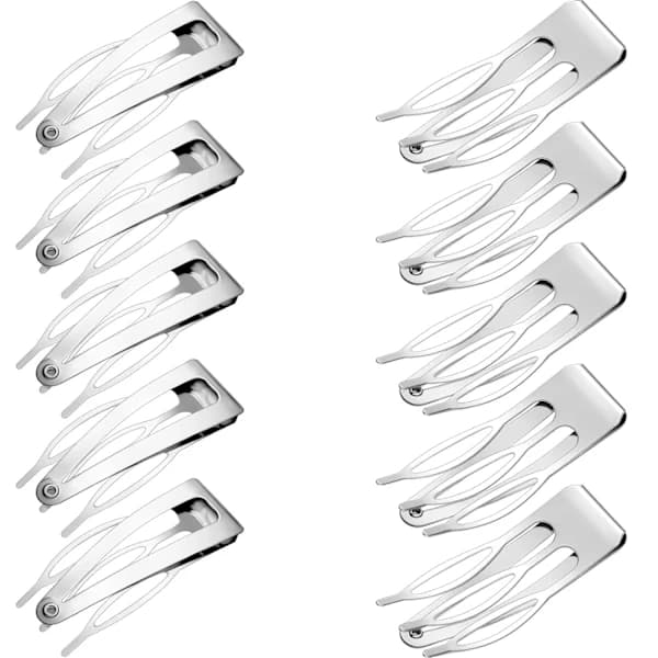 /EA/24 kpl Tuplapinnit Metalliset napsupinnit Hiuslisäke