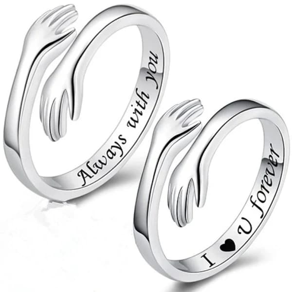 Kramring i Sterlingsilver för Kvinnor Tonårsflickor Justerbar Ring