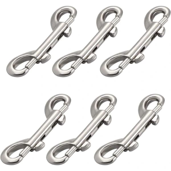 /EA/6-pack Stud-karbinhakar, Zinklegeringskrokar för hundkoppel, nyckel