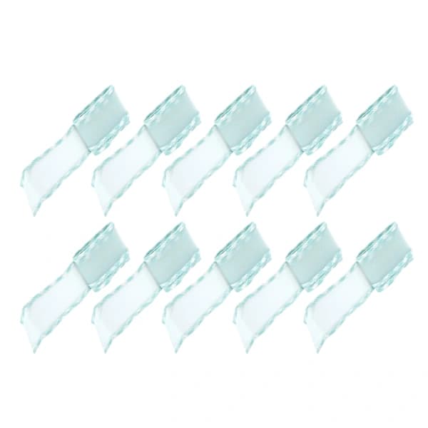 /EA/10 meter kantbånd polyester tyll for klesstilbehør DIY hodeplagg hår 2,6 tommer (cyan C4 )