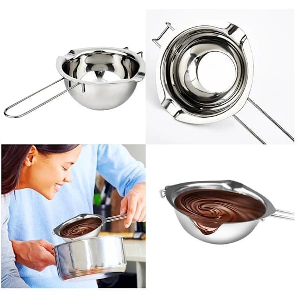 /EA/Skål 400 ML, bain - marie i rustfrit stål til chokolade, suga