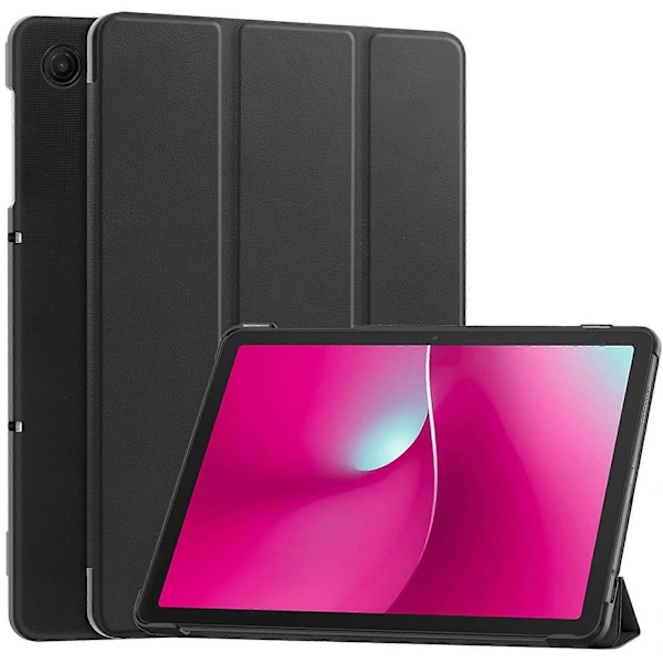 /EA/TKdaddy Etui til T-Mobile REVVL Tab 2 (2025) Anti-Drop Læderstativ Tablet Sort