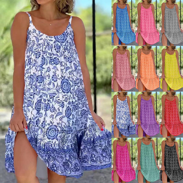 Camibloom - Blommig Camisole Klänning, Rosa Chloe Cami Bloom Klänning red spot