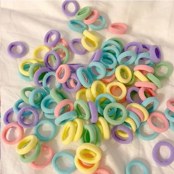 /EA/100 st/förpackning 4,5 cm färgglada hårband gummiband för flickor