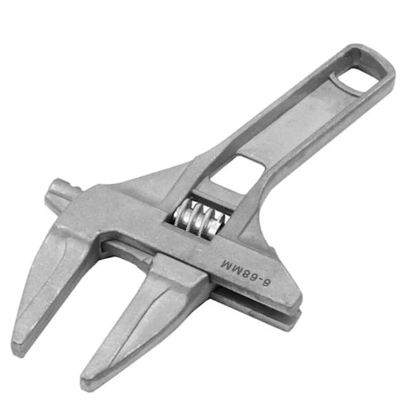 /EA/Stor åbningsnøgle justerbar skruenøgle aluminiumslegering skruenøgle til badeværelse