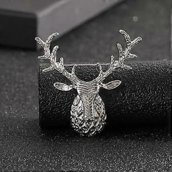 /EA/Fashionabel Personlig Älg Brosch (Silver)