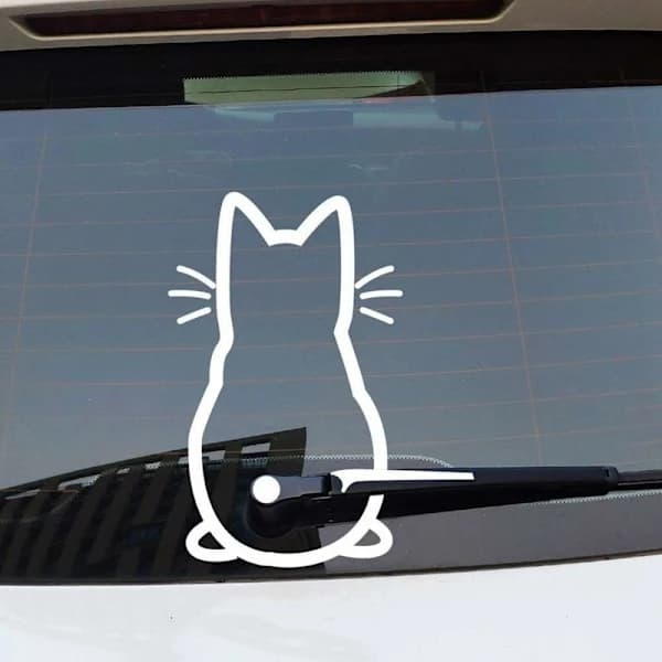 /EA/Sød Kitty Kat Bilmærkat Dekor BAnimal Kat Vægkunst
