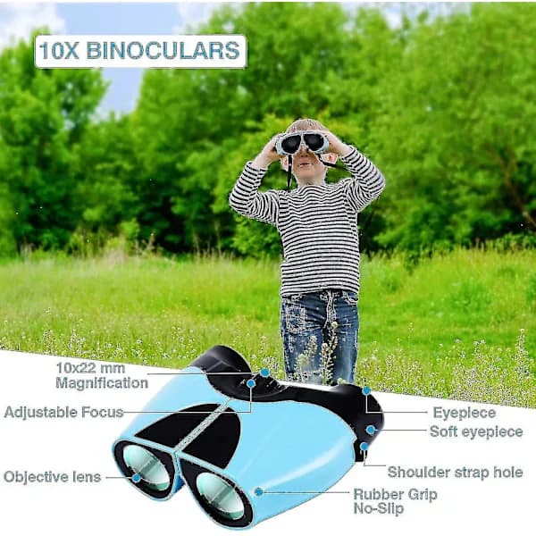 /EA/10x22 Liten Kompakt Kikare Blå