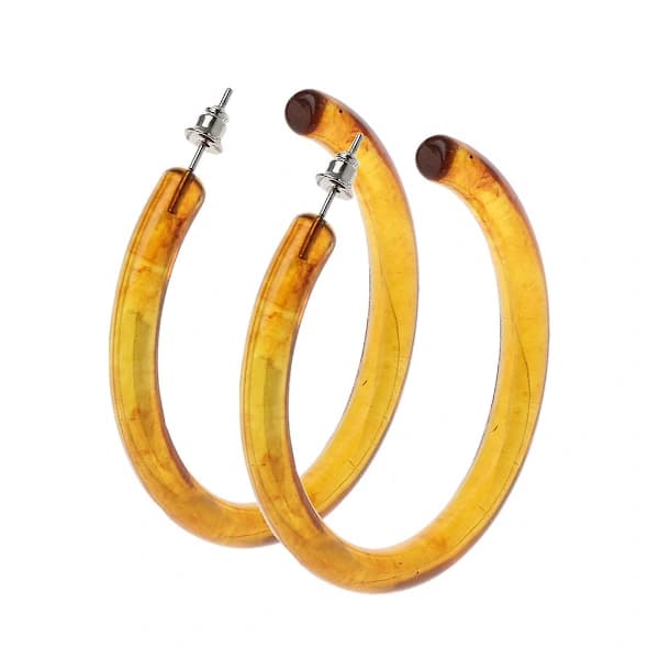 /EA/Akryløreringer Harpiks Hoop Øreringer Skilpadde For Skall Boho Statement Stud Øre