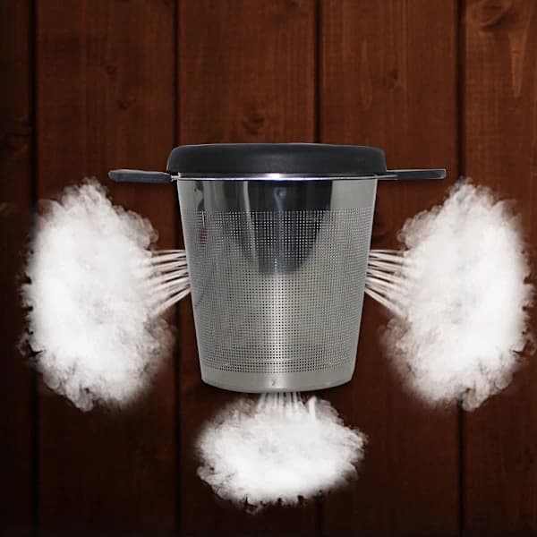/EA/18/8 Teinfuser i rustfritt stål, stor kapasitet og doble håndtak