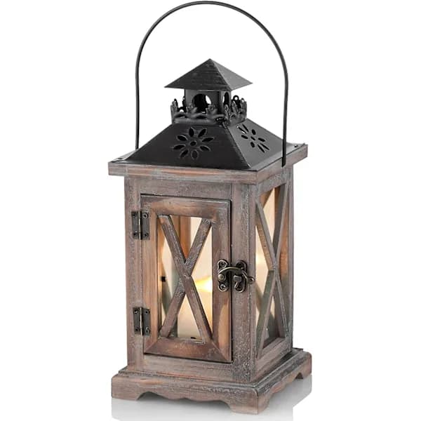 /EA/Tretelykt Vintage Lysestake Dekorative Lyslykter For Rustikk Bryllupssenter