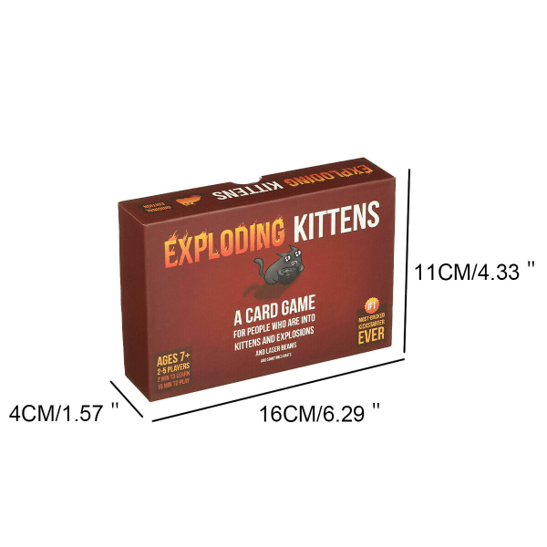 Exploding Kittens originale kortspill er et kortspill som passer for familiespill og fester
