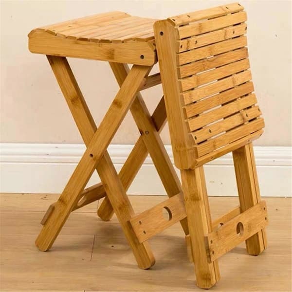 /EA/Liten Nanzhu Fällbar Pall Portabel Solid Bambu Utomhusfiske