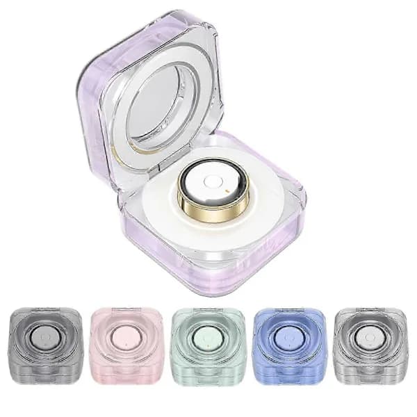 Smart Ring Ladeetui med Beskyttende Hylster til Galaxy Ring Tilbehør