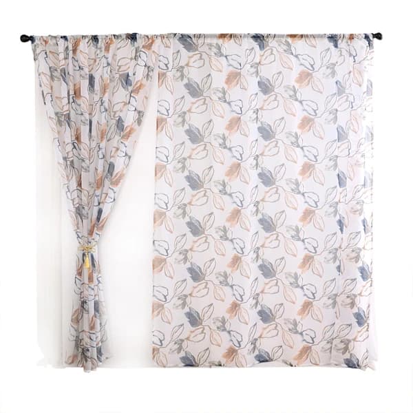 /EA/Polyester Voile vinduesgardinkapper soveværelse stueindretning (brun)