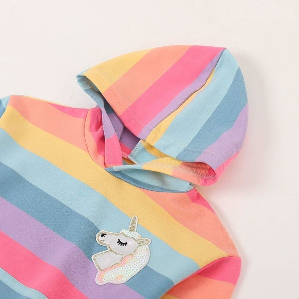 Unicorn sweatshirts för flickor Toddler och barn II Little Girl's Pullover TopsA to rainbow 12 år