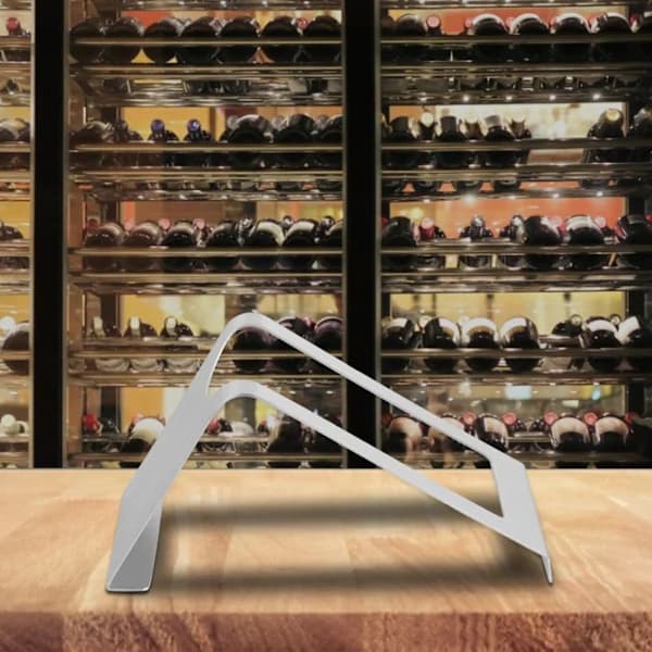 /EA/Display til holder til flaskestativ til en vin i rustfrit stål