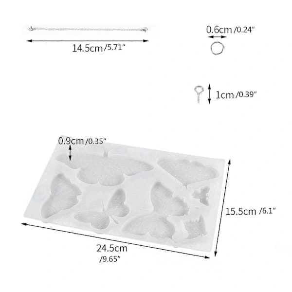 /EA/Vindspil Form DIY Støbeforme Sommerfugl Vindspil Støbning Silikone Resin Form Kit