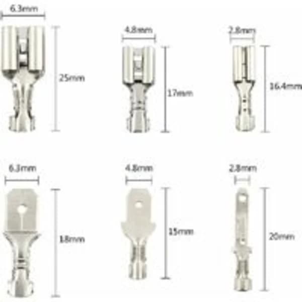 /EA/270 stk. elektriske terminaler, T-stik ledningsstik, han Fe