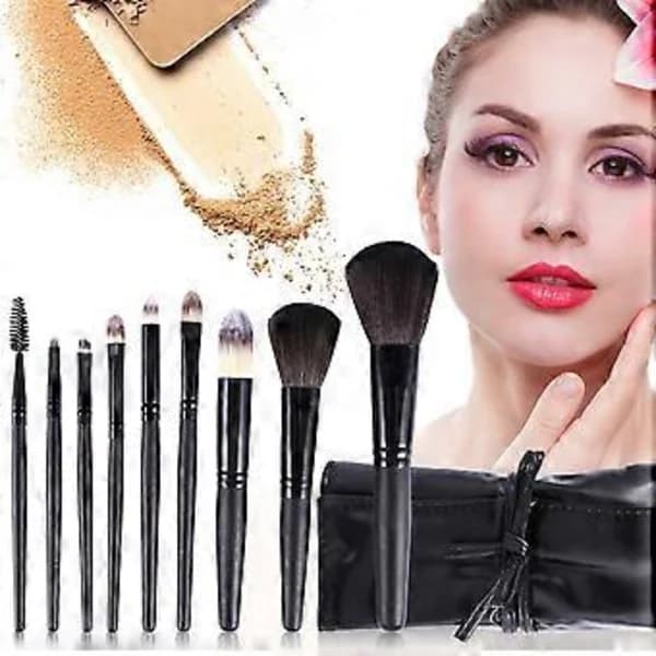 /EA/Professionelle 9 stk. Makeupbørster & Taske