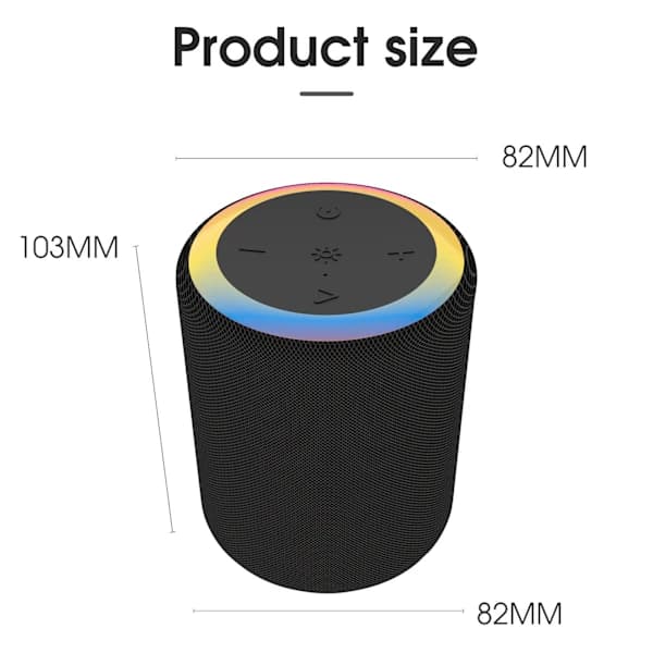 /EA/##/Vanntett Bluetooth-høyttaler for utendørs bruk - Grå, Cylinder Dazzle Mini##/