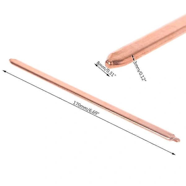 /EA/Kobberplade Varmeleder til Køling af Laptop CPU GPU Køleplade 170mm x 8mm x 3mm