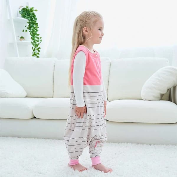 /EA/Babysovepose med fødder til piger og drenge, vinter, efterår, uden ærmer
