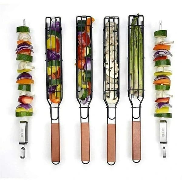 /EA/4-pack Bärbara Grillkorgar med Non-stickbeläggning