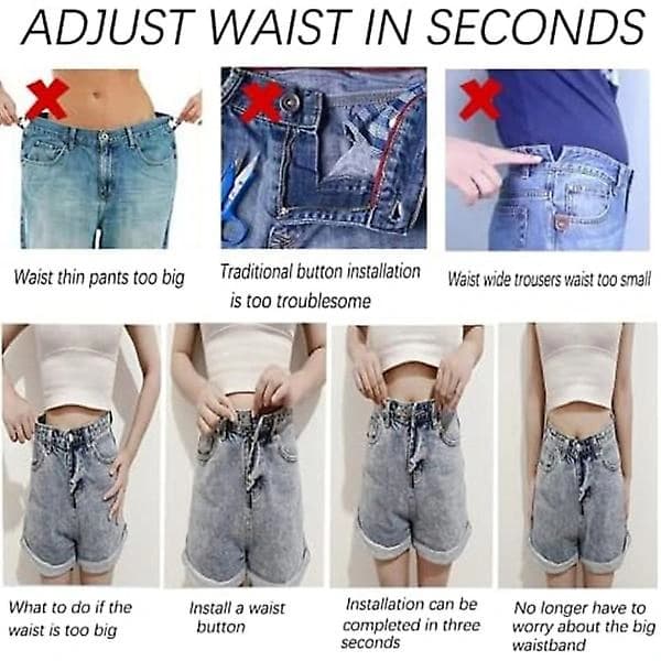 /EA/Avtakbare jeansknapper 10-pakning Sølv Perfect Fit Knapp Sølv