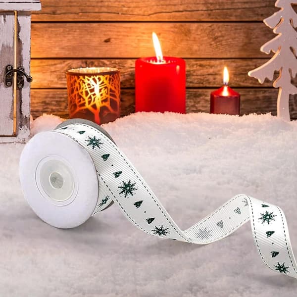 /EA/10 meter julebånd, 2 cm bredt Glædelig Jul-bånd til