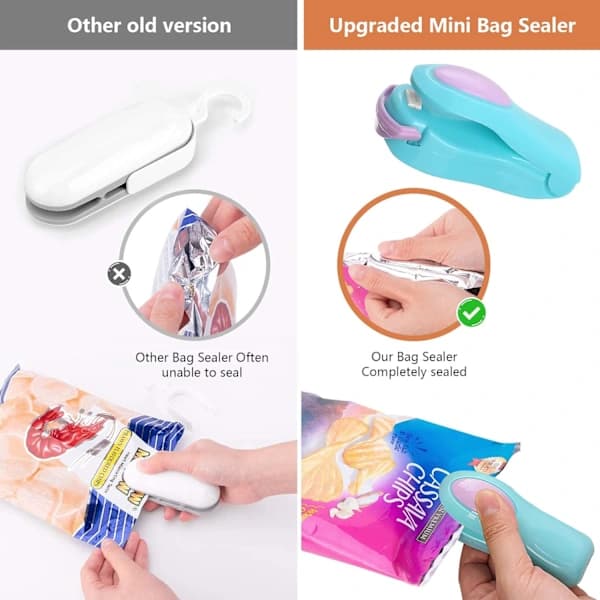 /EA/1 stk. miniature plastikposeforsegler, bærbar plastikposeforsegler