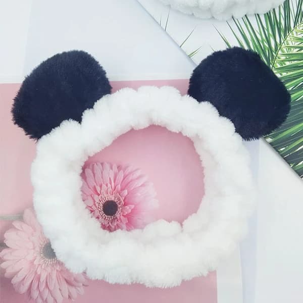 /EA/2 Makeup-pandebånd, vaskbart Panda Face-pandebånd, blødt Spa-pandebånd