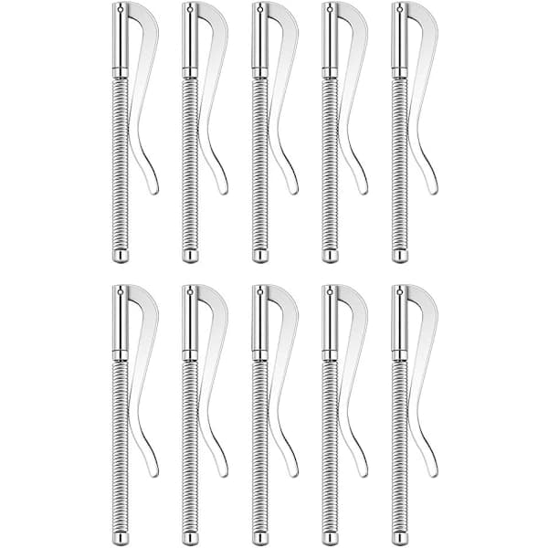 /EA/10 st rostfria fjäderklämmor för plånböcker (silver)