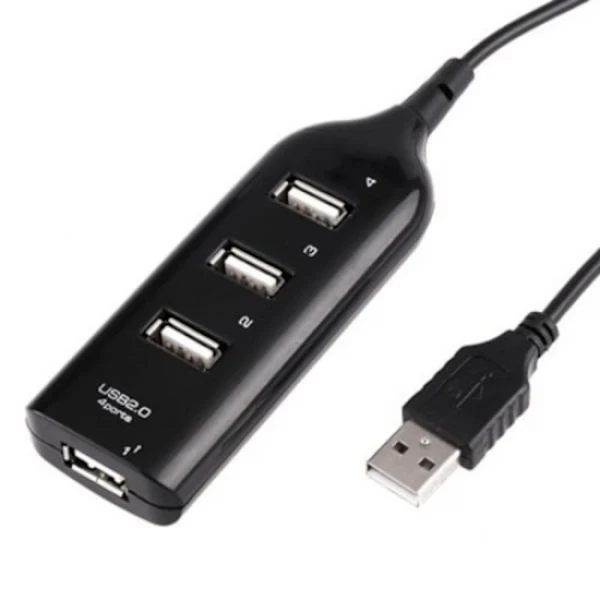 /EA/USB 2.0 Hub til 4 porte Sort