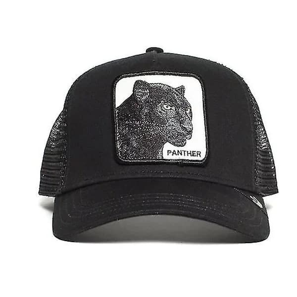 Sort Panter Mesh Cap Sommer Baseball Cap Trucker Hat (1 stk - Sort)