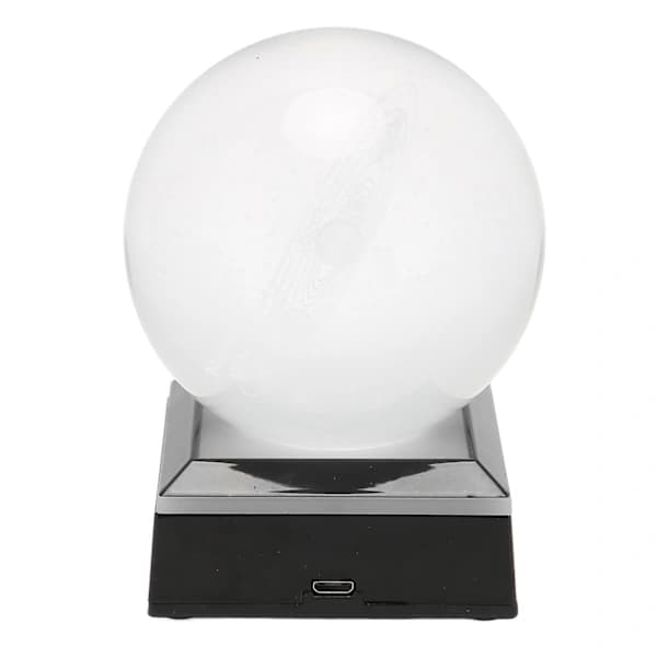 /EA/LED Nattlampe 6 Moduser Dimbar 3D Solsystem Glass Krystallkule Dekorlampe med Base