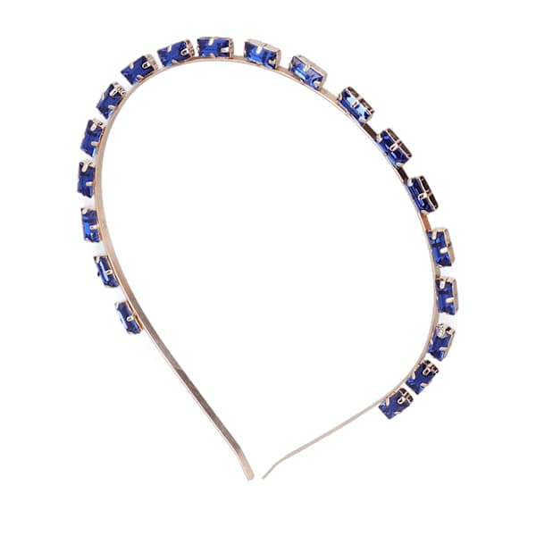/EA/Strass Hårbånd Premium Materiale Høj Holdbarhed Komfortabelt Elastisk Dame Hårbånd Mørkeblå CHT-715