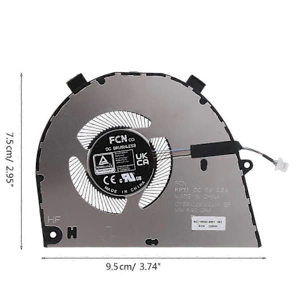 /EA/Køleblæser Køler 4-leder til Bærbar Computer Vostro 16 5620 5625 0T8R2T