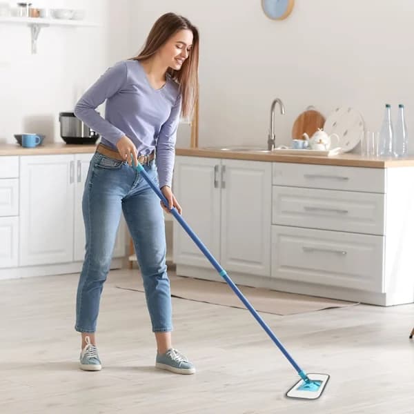 /EA/4 stk. 30*15cm Genanvendelige Moppepuder Absorberende Fladmoppepuder Vaskbare Maskinudskiftningsrefiller Spraymoppepuder