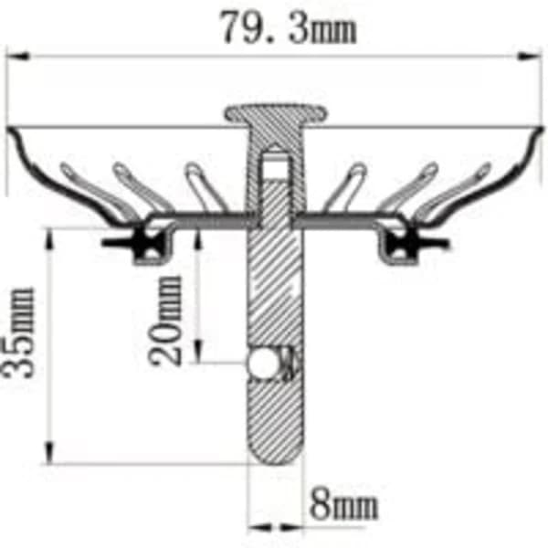 /EA/Korg til køkkenafløb 79,3 mm - Universal i rustfrit stål