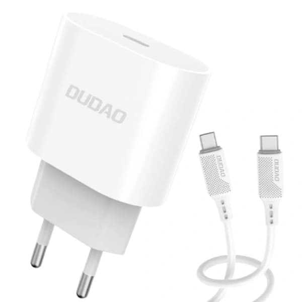 iPhone 15 Pro Lader - 2M Kabel & Vegglader 20W - Dudao 87